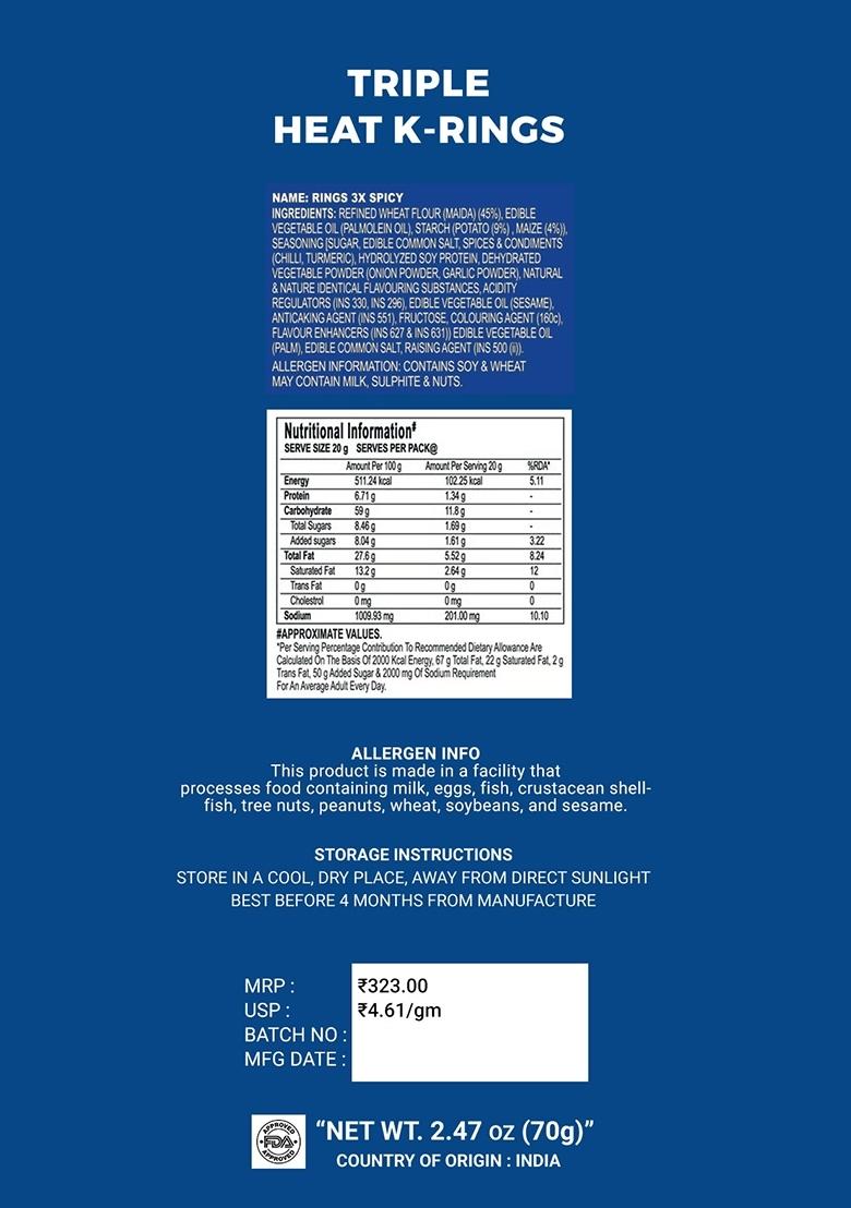 Triple Heat K Rings 2.47 oz (70 g) - Indya