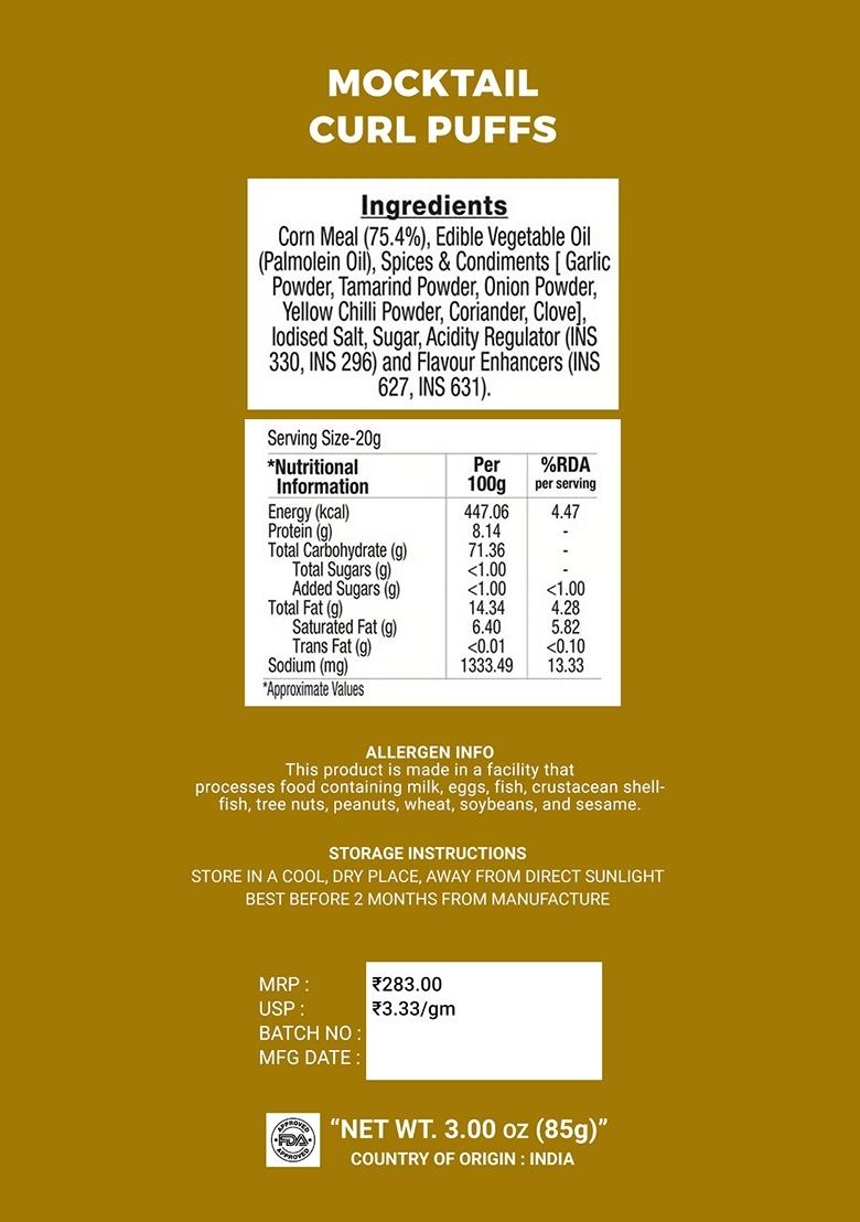 Mocktail Curl Puffs 3 oz (85 g) - Indya