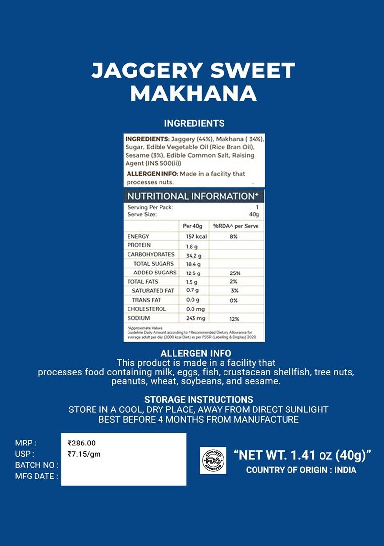 Jaggery Sweet Makhana 1.41 oz (40 g) - Indya