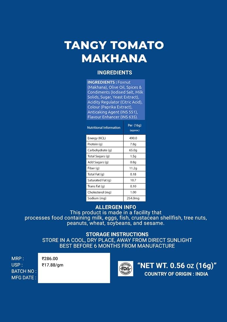 Tangy Tomato Makhana 0.56 oz (16 g) - Indya