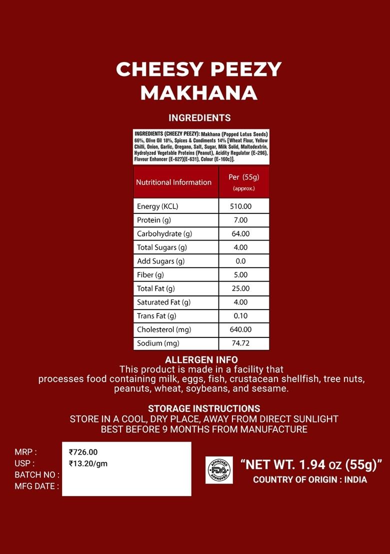 Cheesy Peezy Makhana 1.94 oz (55 g) - Indya