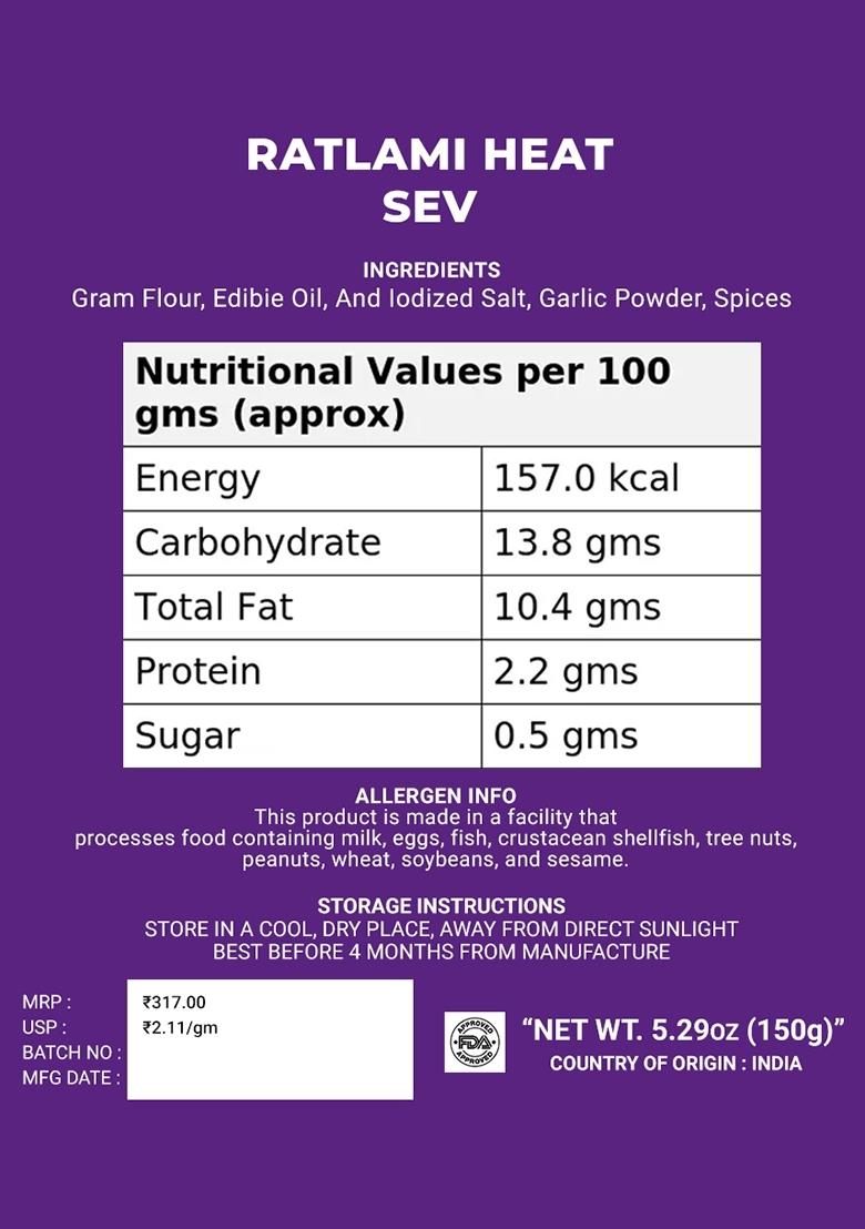 Ratlami Heat Sev 5.29 oz (150 g) - Indya