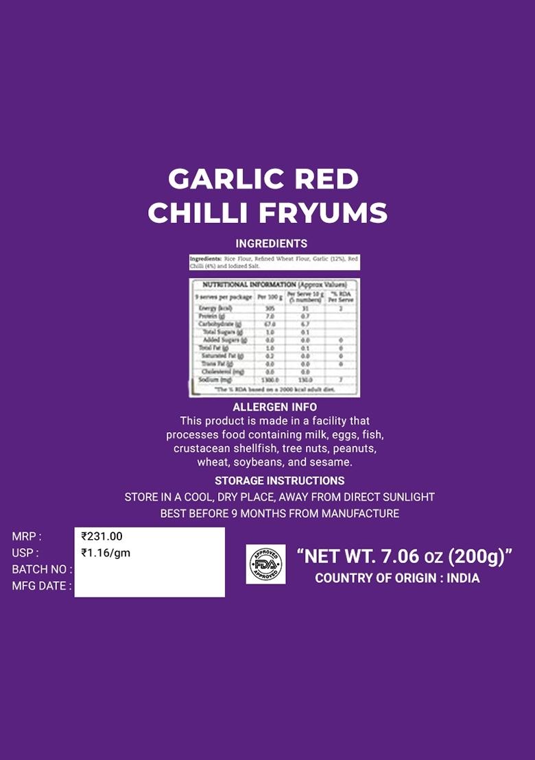  Garlic Red Chilli Fryums 7.06 oz (200 g) - Indya