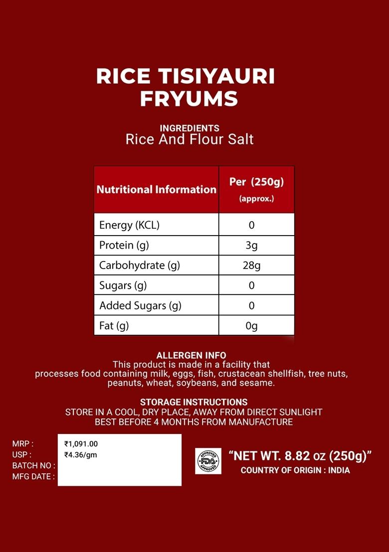 Rice Tisiyauri fryums 8.82 oz (250 g) - Indya