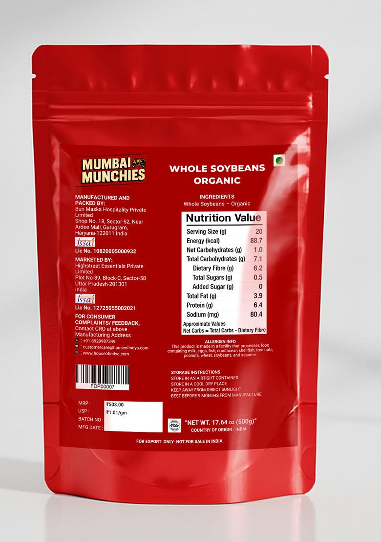 Whole Soybeans Organic 17.64 oz (500 g) - Indya