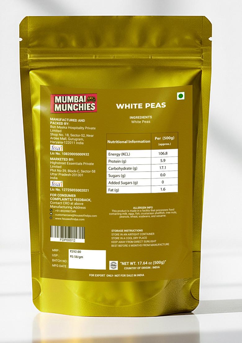 White Peas 17.64 oz (500 g) - Indya