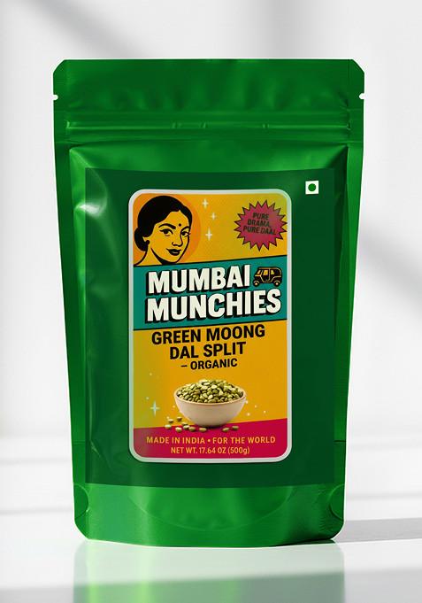 Green Moong Dal Split Organic 17.64 oz (500 g)