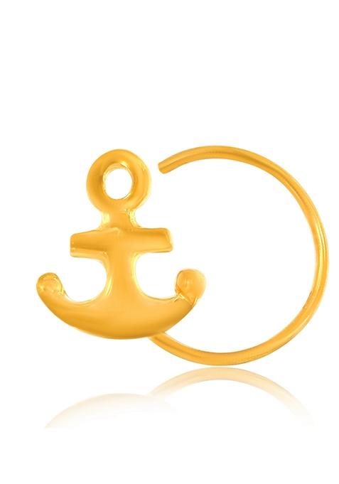 Indya X Senco Anchor Gold Nose Pin