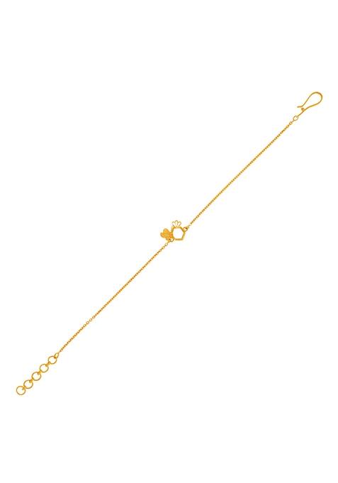 Indya X Senco Simple And Sweet Gold Bracelet