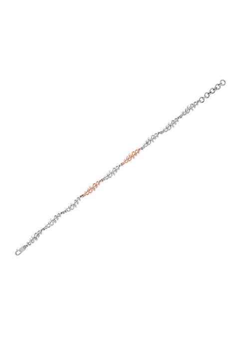 Indya X Senco Strings Of Beauty Platinum Bracelet