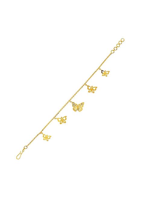 Indya X Senco Dancing Butterflies Gold Bracelet