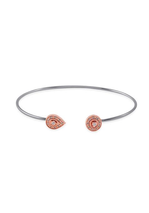 Indya X Senco Rosy Aura Platinum Bracelet