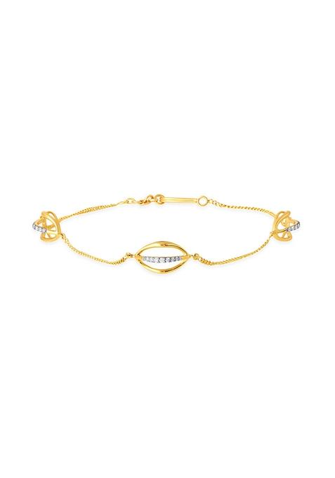 Indya X Senco Gleaming Trio Diamond Bracelet