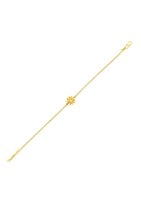 Indya X Senco Single Floral Gold Bracelet