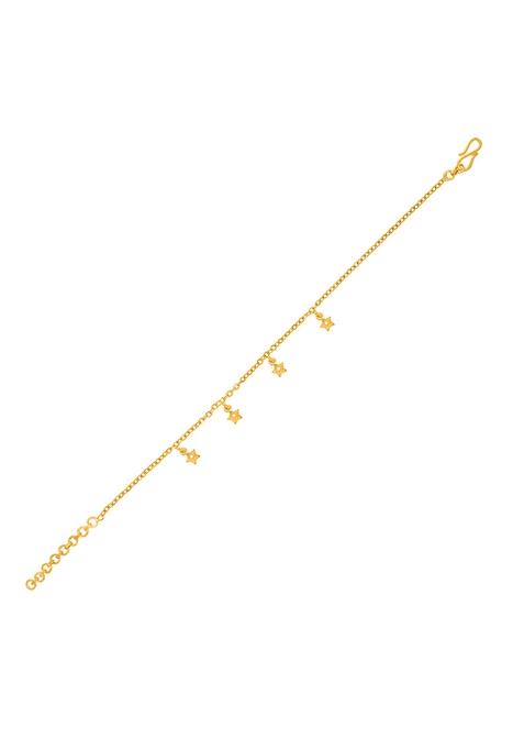 Indya X Senco Starry Dangle Gold Bracelet