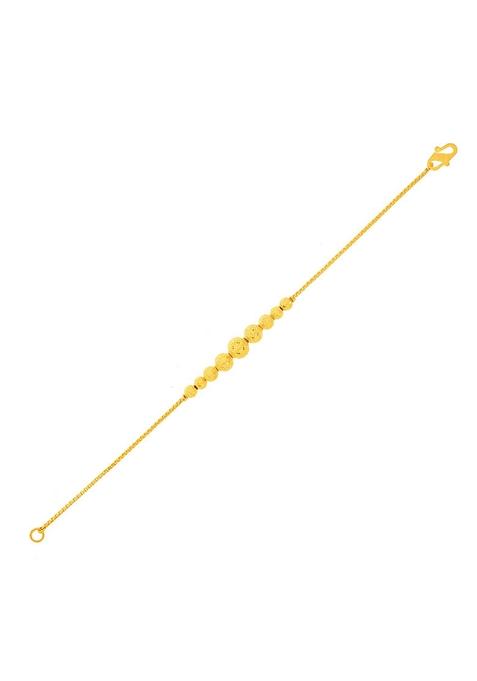 Indya X Senco Ball Beads Gold Bracelet