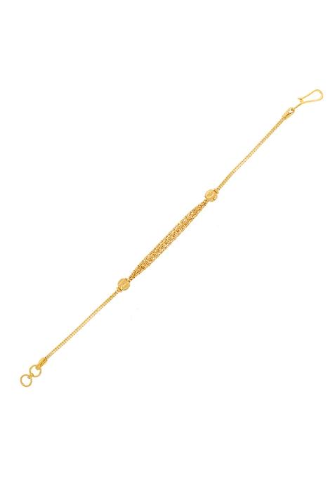 Indya X Senco Entwined Rope Gold Bracelet