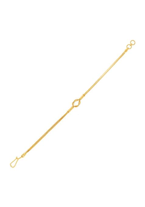 Indya X Senco Simple And Unique Gold Bracelet