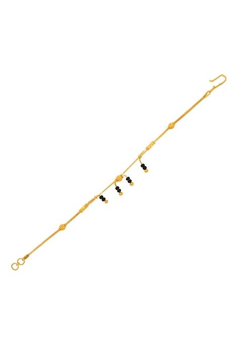 Indya X Senco Intertwined Beads Gold Bracelet