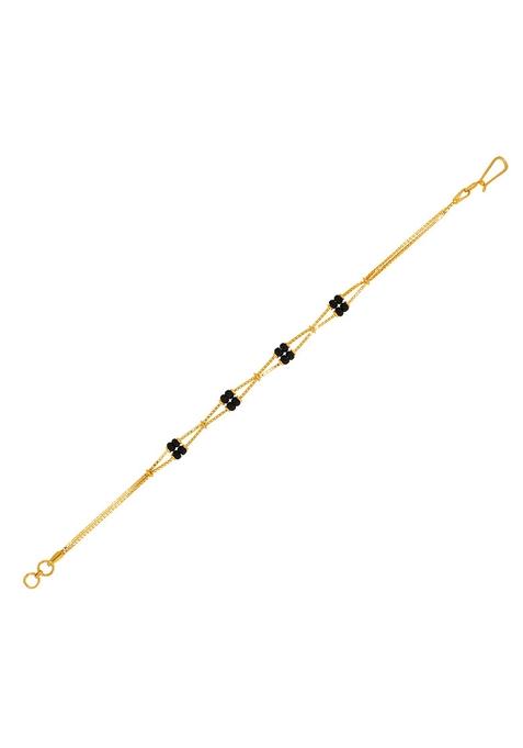 Indya X Senco Contrast Bead Enhanced Gold Bracelet