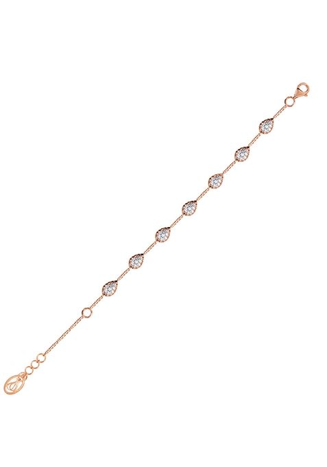 Indya X Senco Gold Water Droplets Diamond Bracelet