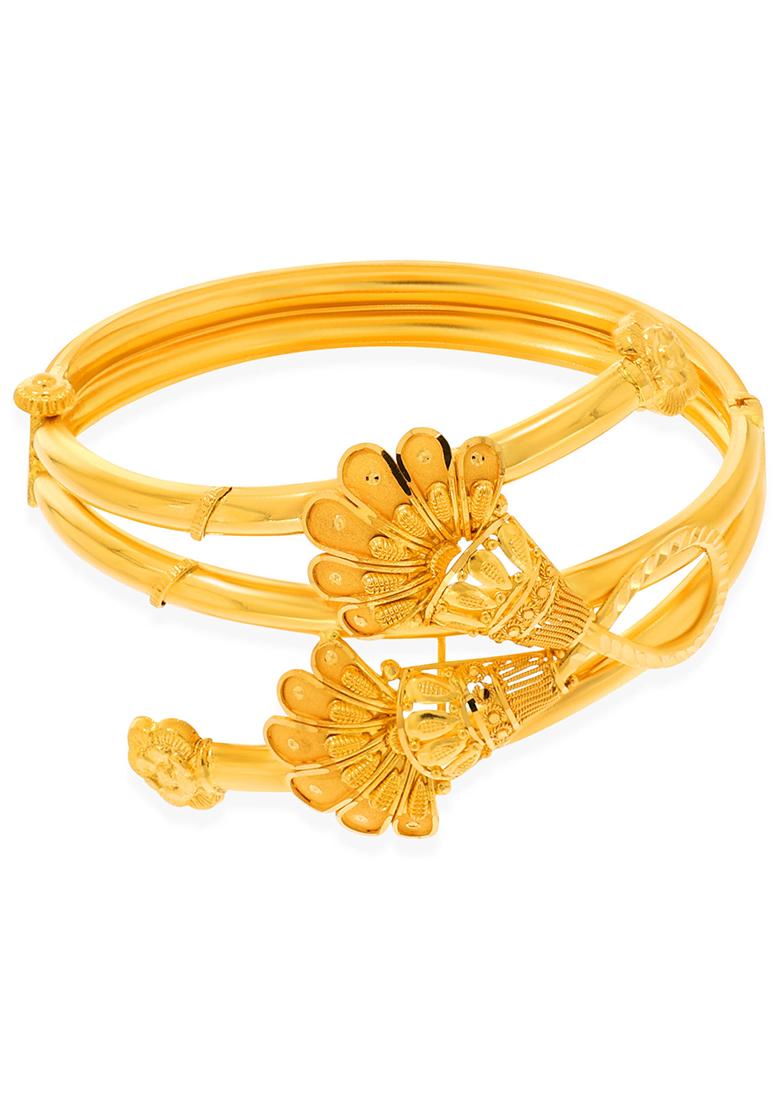Buy Women Indya X Senco Gold Dual Bouquet Gold Bracelet FJB00151