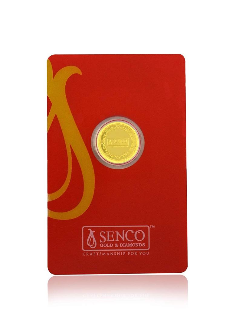 Buy Women Indya X Senco 24K G Pure Gold Coin FJC00004