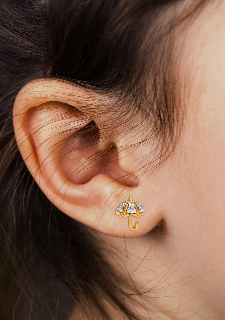 Drop Earrings Senco Gold Ear Top Design Senco Gold Ear Top