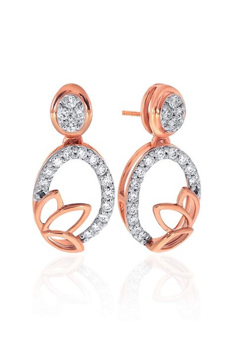 Indya X Senco 14K Rose Gold Studs Earrings