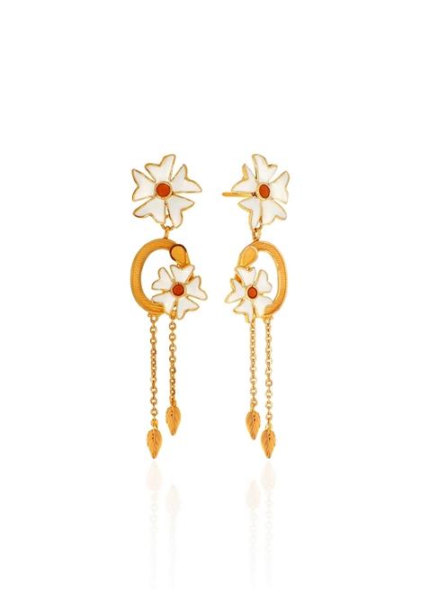 Indya X Senco 22K Yellow Gold Drop Earrings