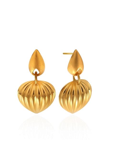 Indya X Senco Radiant Dia Gold Studs Earrings