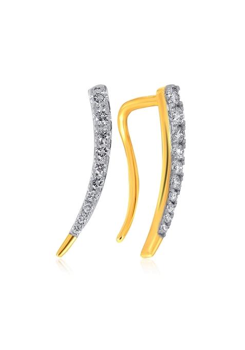 Indya X Senco Empowering Sword Diamond Hook Earrings