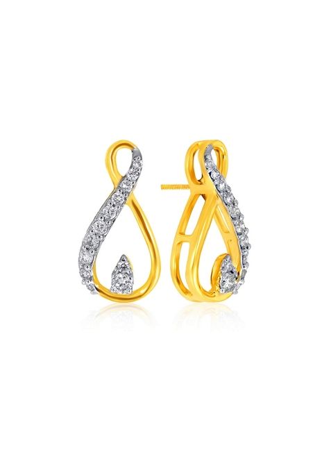 Indya X Senco Infinite Shine Diamond Studs Earrings