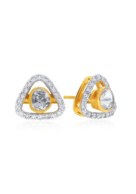 Indya X Senco Sweet Shine Polki Diamond Studs Earrings