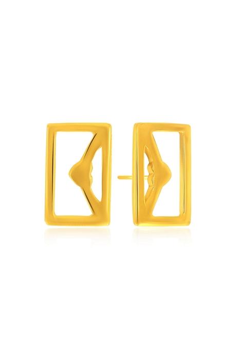 Indya X Senco Gentle Love Kids Gold Studs Earrings