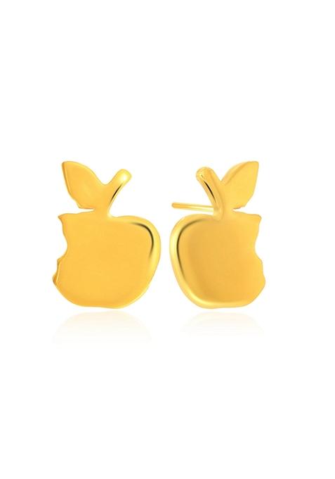 Indya X Senco Applelicious Wonder Kids Gold Studs Earrings