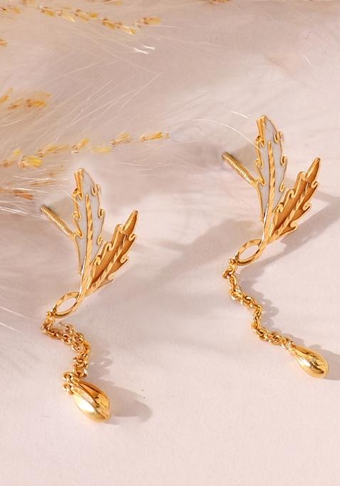 Indya X Senco Flowy Meadow Gold Earrings