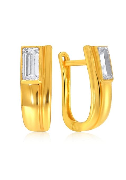 Indya X Senco Simple Stunner Gold Hoop Earrings