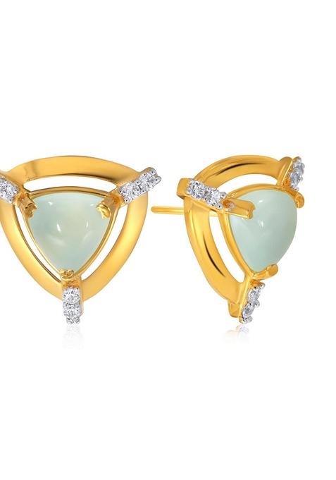 Indya X Senco Secure Gem Gold Studs Earrings