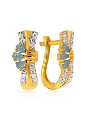 Indya X Senco Bow Tie Gold Hoop Earrings