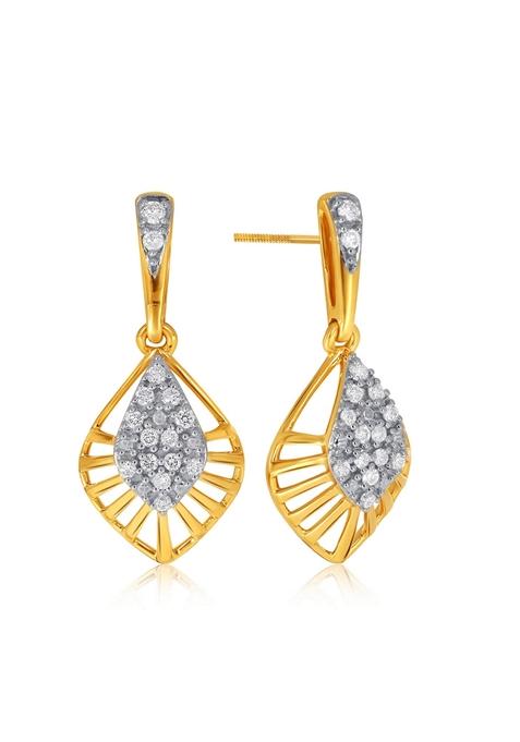 Indya X Senco Poised Drop Diamond Drop Earrings