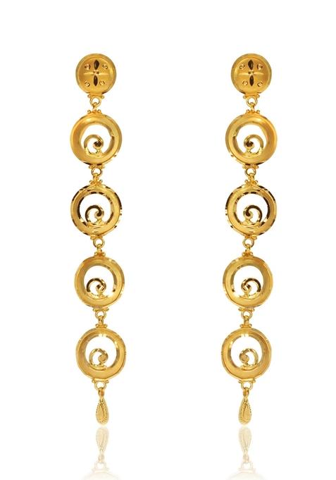 Indya X Senco Series Of Sphere Gold Earrings