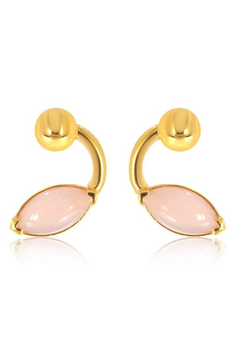 Indya X Senco Tranquil Arch Gold Studs Earrings