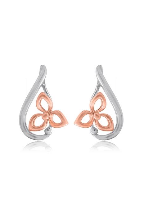 Indya X Senco Curving Bloom Twin Studs Earrings