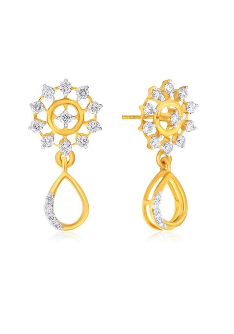 Indya X Senco Classic Bloom Diamond Studs Earrings