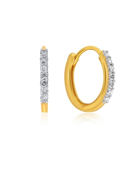 Indya X Senco Captivating Circle Diamond Hoop Earrings