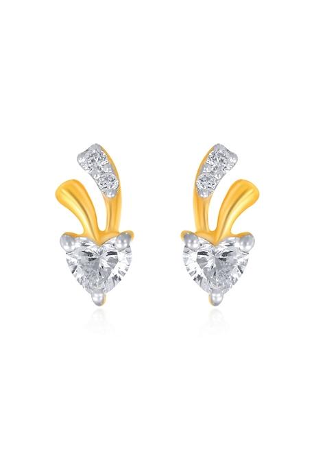 Indya X Senco Shiny Cherry Adore Diamond Studs Earrings