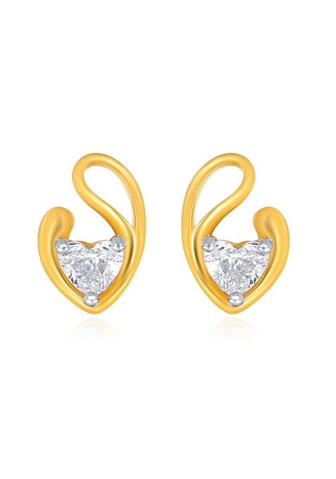 Indya X Senco Wave Of Love Diamond Studs Earrings