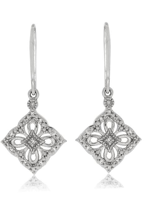 Indya X Senco Ornate Venus Diamond Hook Earrings