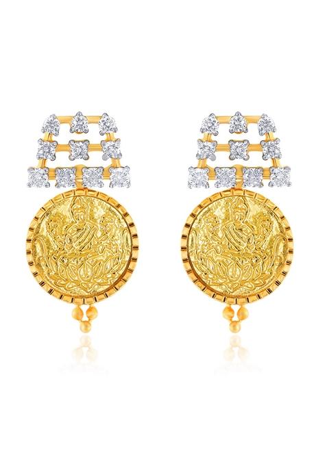 Indya X Senco Blessed Enlightenment Diamond Studs Earrings